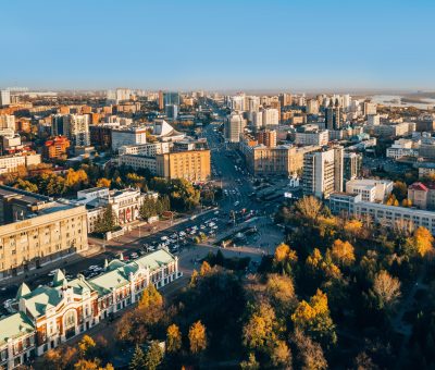 Center,Of,Novosibirsk,From,The,Height